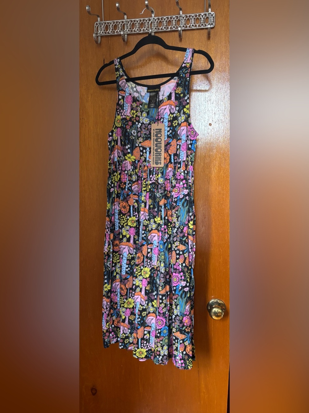 NWT Nooworks Magical Mushroom Naomi Dress Rayon XS